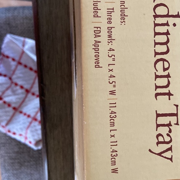 Vintage Stoneware 4 Piece Condiment Tray - Picture 12 of 12